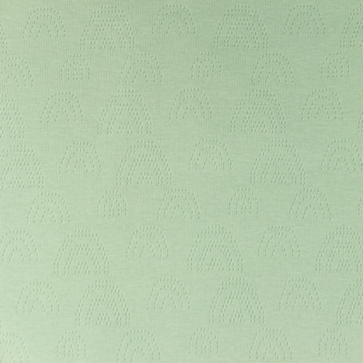 Ajour-Jersey | Sommerstrick | Uni | Regenbogen | altmint