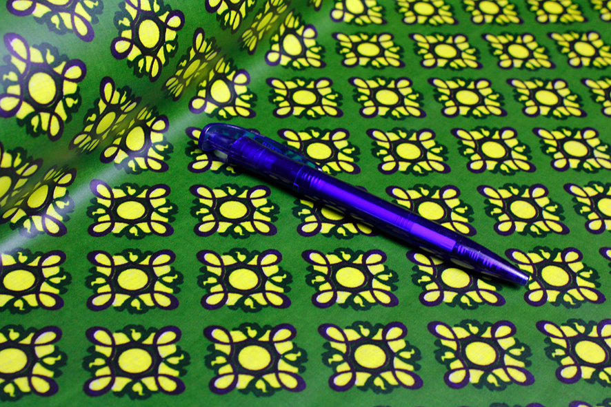 beschichtete Baumwolle / Wachstuchstück| Lilli Blomma | Orkaro | grün