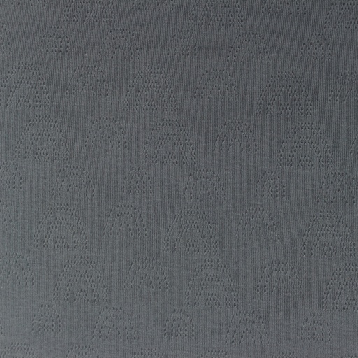 Ajour-Jersey | Sommerstrick | Uni | Regenbogen | grau
