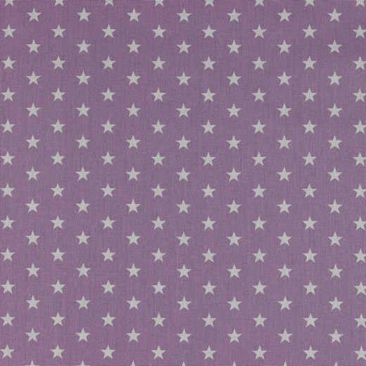 Baumwolle | bedruckt | 10mm Sterne | flieder/weiss