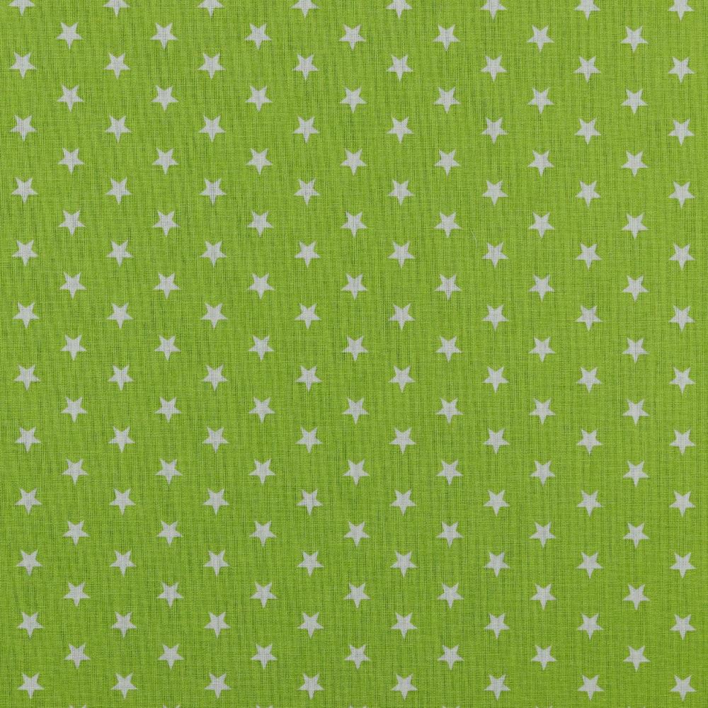 Baumwolle | bedruckt | 10mm Sterne | lime/weiss