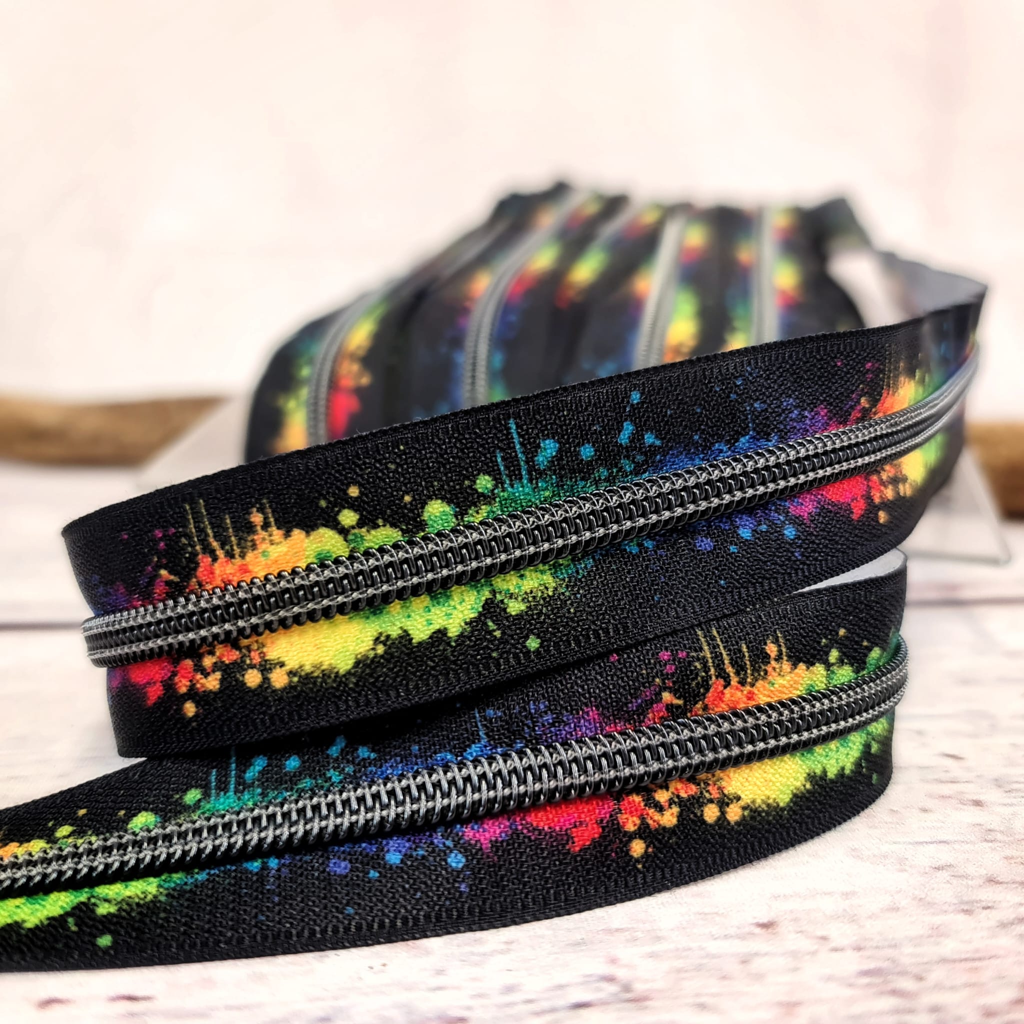 Nylon-Reißverschluss | endlos | 5mm Spirale | SPLASH | schwarz