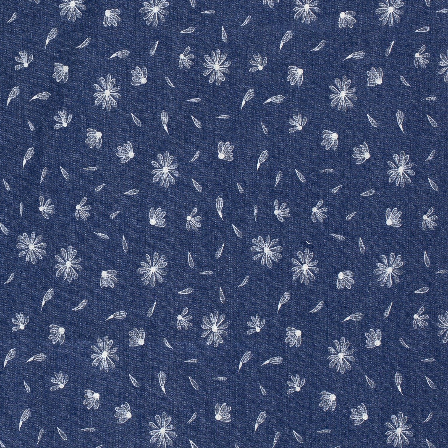 Jeans | bedruckt | Blume | blau