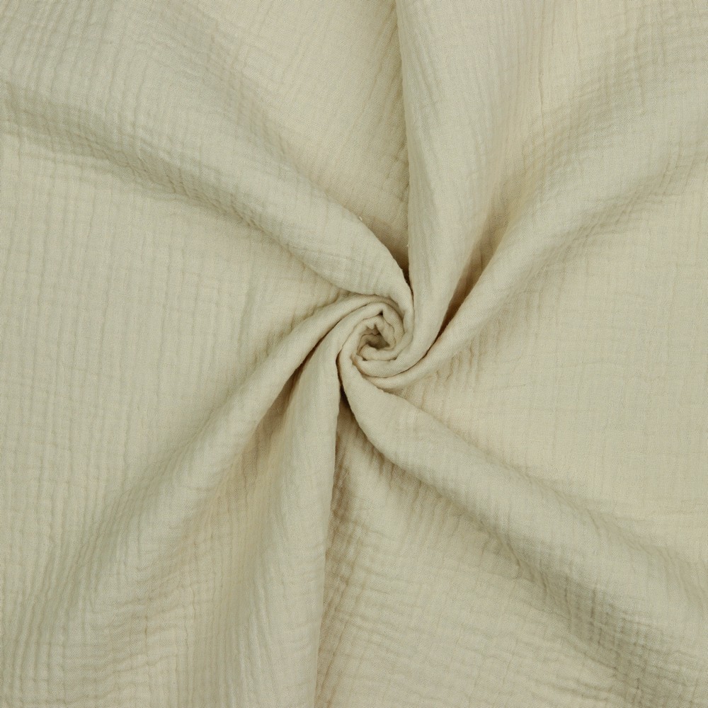 Baumwolle | double gauze/Musselin | Uni | beige