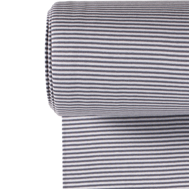 Bündchen | Baumwolle | Ringelbündchen | hellgrau