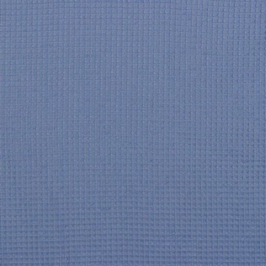 Baumwolle | uni | Waffle Piqué | jeansblau