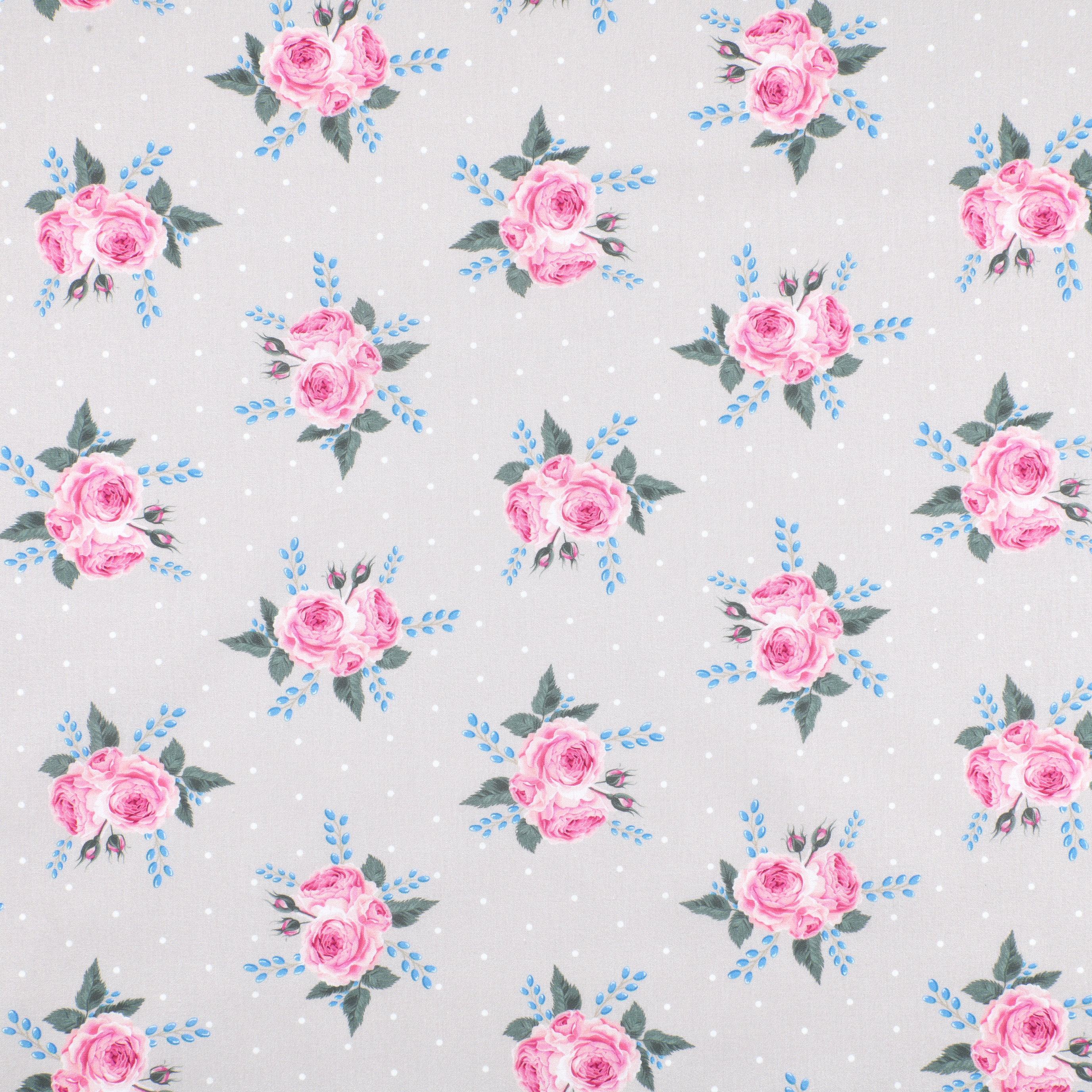 Baumwolle | bedruckt  | Patchwork | Rosen | beige