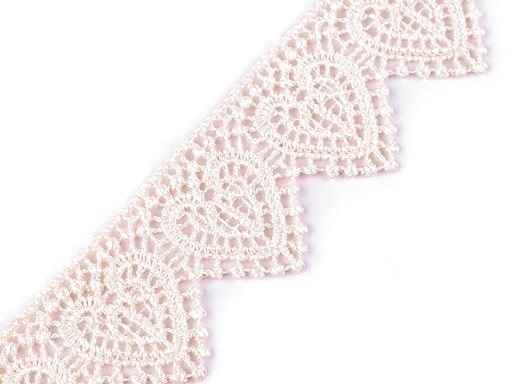 Ätzspitze | Herz | apricot | 3,5cm